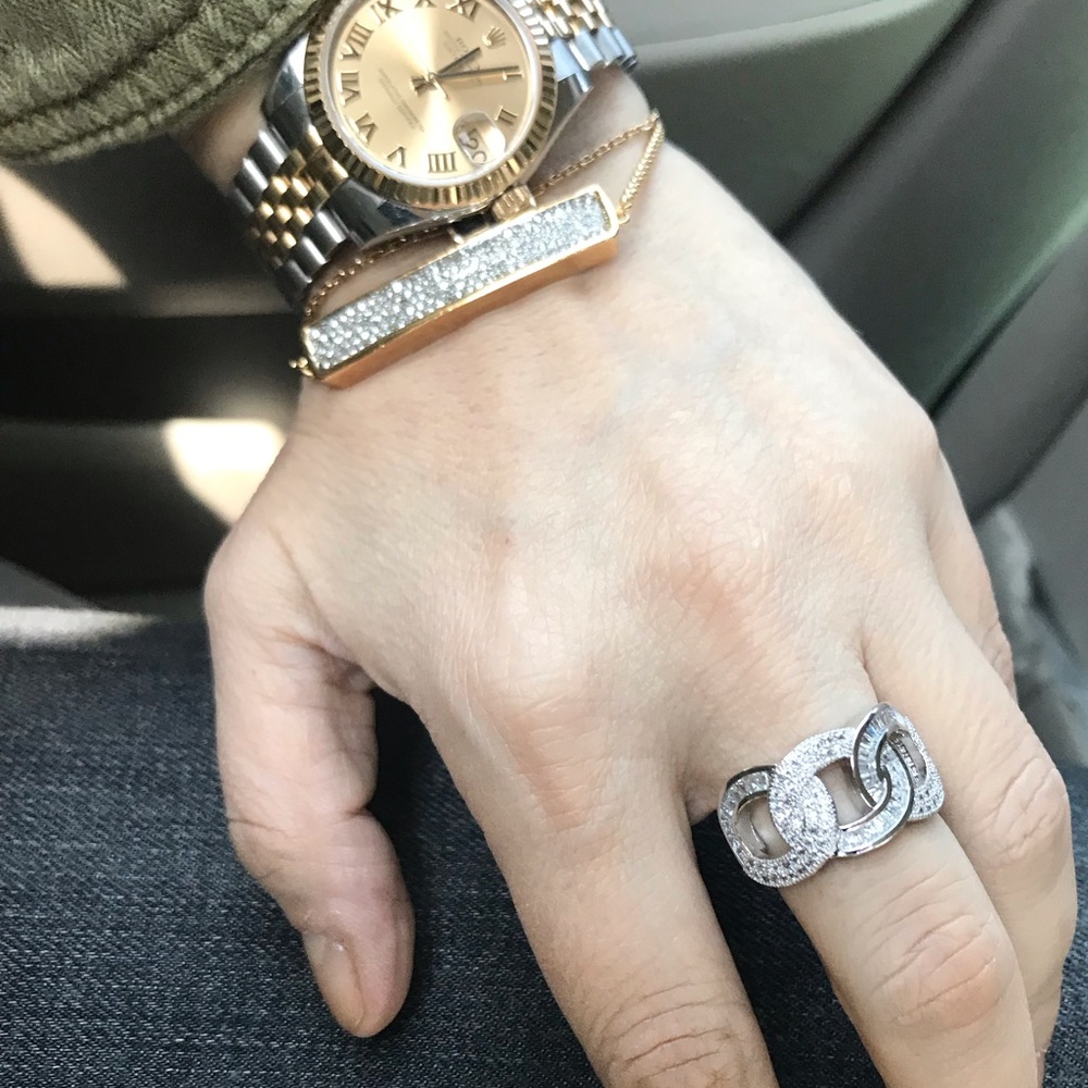 Chain link Ring - Picture 2 of 7